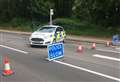 Road closed after car crashes into tree