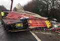 Dash cam footage of overturned lorry wanted