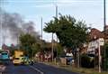 ‘Orange flames’ seen as fire crews battle house blaze