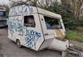 Probe after filthy caravans dumped in major route lay-by