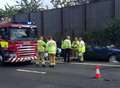 Woman airlifted to hospital after motorway crash