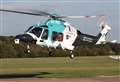 Air ambulance lands on school field