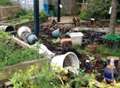 Vandals trash children's school garden