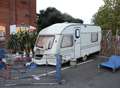 Caravan moves in at Tesco