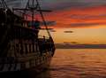 Garden ship runs into stormy seas 