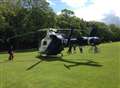 Air ambulance lands at recreation ground