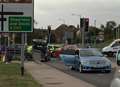 Emergency crews at scene of three-car smash