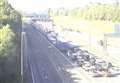 Long queues on M25 after bike crash