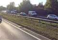 Part of A249 blocked after lorries crash