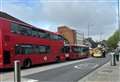 Road cordoned off after basement blaze