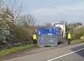 Man spotted 'poking head out of lorry' arrested