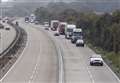 M20 delays after car hits central reservation