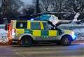 Air ambulance lands on field near school