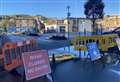 Part of car park closed off after storm damage to M&S