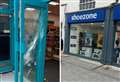 Yobs use fire extinguisher to smash shops in town centre