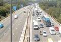 Traffic crawling on M25 after crash