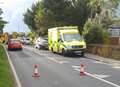 Three car smash closed road