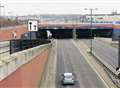 Car fire on Medway tunnel road