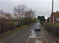 Fallen tree blocks road 