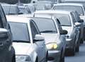 Car blocking traffic in Harbledown