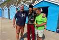 Comedian rocks unusual new look as he films at Kent beach