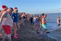 Swimmers brave cold for sea splash