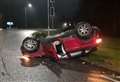 Drink drive arrest after car overturned on M20 