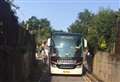 Coach stuck in village after wrong turn