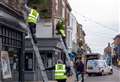 Decorations go up as town prepares for virtual switch on