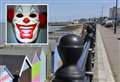 Creepy clown stalks teenage boys near seafront