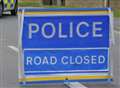 Road closed after crash