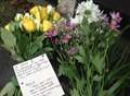 Flower tributes for Pat Lamb