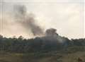 Skip lorry catches fire near busy road