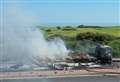 Huge lorry fire blocks A20