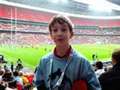 Schoolboy leads out teams