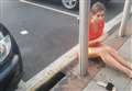 Girl falls through drain outside KFC 