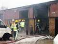 Blaze rips through car repair centre