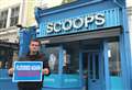 Ice cream parlour and homes devastated by floods