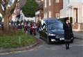 Bikers ride alongside grandad's hearse 