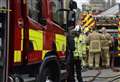 Crews tackle flat fire