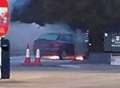 VIDEO: Petrol station evacuated as car catches light