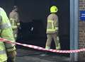 Garage catches alight next to pub