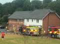 House struck by lightning in square