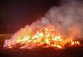 Huge fire rips through farmland