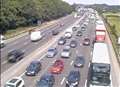 Queues after crash on motorway