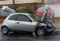 Car fire causes diversions 