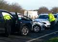 Crash sparks long traffic jams