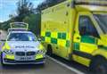 Biker hospitalised after crash