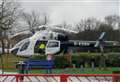 Air ambulance lands in park