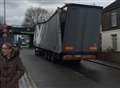 Lorry smashes into metal girder 